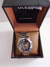 Ceas GUESS U0165G1 W0165G1 BARBATI BARBATESC STEEL NEGRU ARGINTIU SILVER BLACK BRATARA METALICA QUARTZ SPORT ! ORIGINAL NOU IN CUTIE CU GARANTIE !!! foto