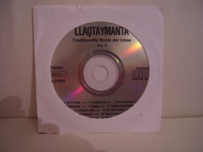 CD Llaqtaymanta-Traditionelle Musik der Inkas vol II, original, fara coperti foto