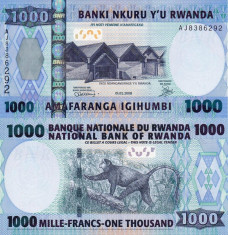 RWANDA 1.000 francs 2008 UNC!!! foto