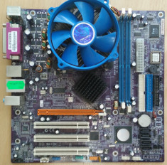 Procesor Intel Celeron D 346 3,06 GHZ SL9BR Socket 775 + Placa de baza ECS 649-M2(V1.0B) foto