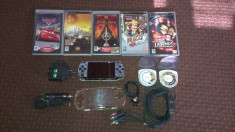 PSP 3004 Slim &amp;amp; Lite + 7 jocuri, card 4 gb + accesorii foto