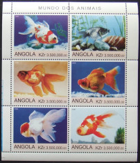 ANGOLA 2000 - PESTI DE ACVARIU, 1 M/SH NEOBLITERATA, POSTA PRIVATA - PP 257 foto