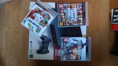 Consola PS3 -CECH 3001A-adusa din USA- 160GB Nemodata cu 3-jocuri incluse GTA5-Battlefield 4 si FIFA12 - transport inclus prioripost/curier foto