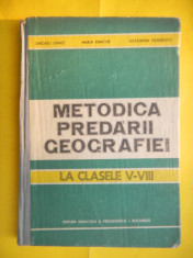 METODICA PREDARII GEOGRAFIEI La clasele V VIII Onoriu Danet foto