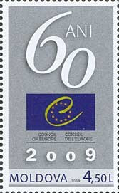 MOLDOVA 2009, Aniversari - 60 de ani Consiliul Europei, serie neuzata, MNH foto