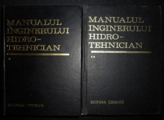 Manualul inginerului hidrotehnician - D. Dumitrescu, R. Pop, doua volume Manualul inginerului hidro-tehnician) foto