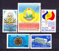 Timbre ROMANIA DUPA 1950 = ANIVERSARI, EVENIMENTE - 5 SERII COMPLETE foto