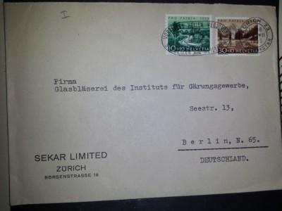 Plic 1955 Elvetia Zurich Berlin foto