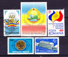 Timbre ROMANIA DUPA 1950 = ANIVERSARI, EVENIMENTE - 5 SERII COMPLETE foto