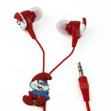 Casti telefon Smurfs strumfi stereo ear drops, Casti In Ear, Cu fir, Rosu