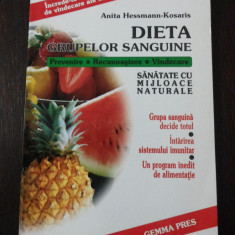 DIETA GRUPELOR SANGUINE - Anita Hessmann-Kosaris - 2001, 110 p.