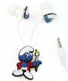 Casti telefon Smurfs strumfi stereo ear drops, Casti In Ear, Cu fir, Rosu