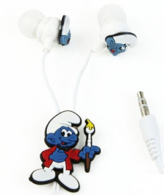 Casti telefon Smurfs strumfi stereo ear drops foto