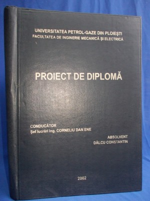 Proiect De Diploma Facultatea De Inginerie Mecanica Si Electrica
