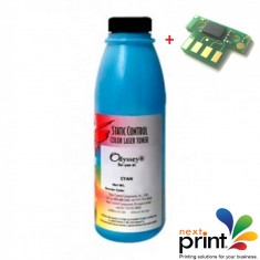 Kit Refill Cyan (TONER ALBASTRU 60g + CHIP 2.000 pagini) compatibil LEXMARK C 540, C 543, C 544, C 546, X 543, X 544, X 546, X 548 foto