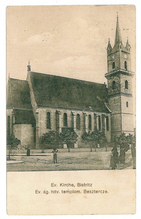 1291 - BISTRITA, Catholic Church - old postcard - used - 1917