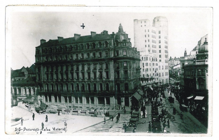 1282 - BUCURESTI, Victoriei street - old postcard, real PHOTO - used - 1935