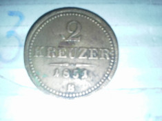 2 KREUZER 1851 B foto