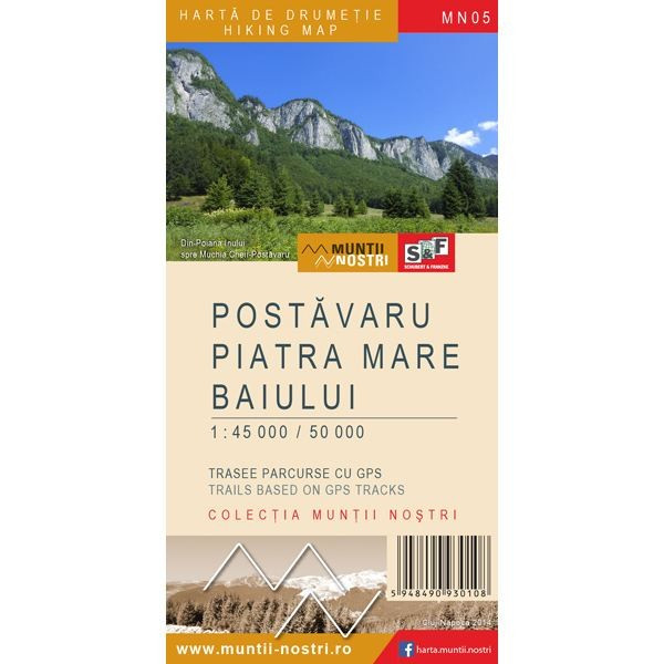 Schubert&amp;Franzke Muntii Nostri Harta Postavaru Piatra Mare Baiului MN05