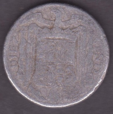 (M456) MONEDA SPANIA - 10 CENTIMOS 1940, ALUMINIU foto