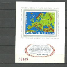 ROMANIA 1975 - EUROPA. CONFERINTA HELSINKI, COLITA NEDANTELATA MNH, DB30