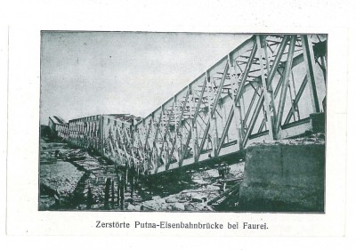 1469 - FAUREI, Braila, bridge destroyed - old postcard - unused foto