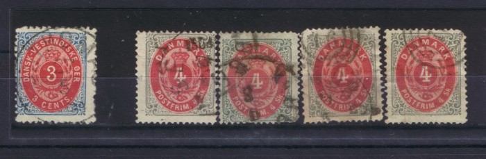1870 - DANEMARCA - TIMBRE PORTO STAMPILATE