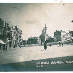 1434 - CONSTANTA, Market Ovidiu - old postcard, real PHOTO - used - 1918