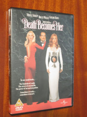 DEATH BECOMES HER - film COMEDIE HORROR 1 DVD (cu BRUCE WILLIS, original!) foto
