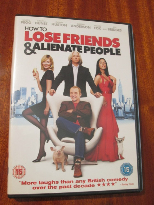 HOW TO LOSE FRIENDS AND ALIENATE PEOPLE - film DVD - cu SIMON PEGG si JEFF BRIDGES (original din Anglia, in stare impecabila!!!)