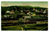 446 - PREDEAL, Brasov, Railway Station - old postcard - used - 1909, Circulata, Printata