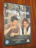 MUSIC AND LYRICS - film DVD - cu HUGH GRANT si DREW BARRYMORE (original din Anglia, in stare impecabila!!!), Engleza