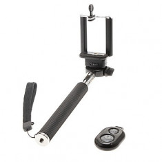 Selfie stick monopod cu telecomanda bluetooth samsung iphone android foto