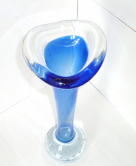Vaza mare 28 cm cristal sommerso - Cala vase - design Bo Borgstrom Aseda Suedia foto