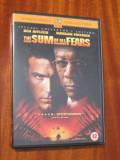 THE SUM OF ALL FEARS - film DVD - cu MORGAN FREEMAN si BEN AFFLECK (original din Anglia, in stare impecabila!!!), Engleza