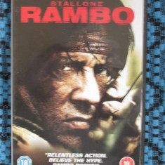 RAMBO - film DVD - cu SYLVESTER STALLONE (original din Anglia, in stare impecabila!!!)