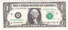 SUA USA bancnota ONE DOLLAR 2006 foto