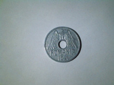 50 bani 1921. Moneda din aluminiu in stare putin circulata. foto