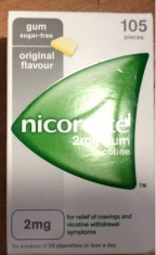 Guma Nicorette 2mg Original flavour 105 gume foto