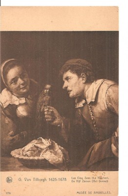 CPI (B5108) MUZEUL DIN BRUXELLES. G. VAN TILBORGH - LES CINQ SENS, CELE CINCI SIMTURI, EDITURA NELS foto