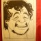 Caricatura - Tus- a Actorului Nicolae Sireteanu - Volpone , semnat Cik Damadian