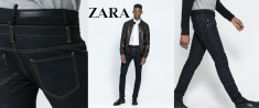 Zara Man Original - Blugi Barbati SLIM FIT Duble WAIST talie dubla, MODEL SUPERB, Marime 34/36 blug OUTLET Arad. Produse NOI. REDUSE! foto