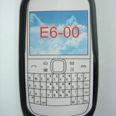 Husa silicon Nokia E6-00 neagra PROMO foto