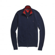 Pulover full zip Tommy Hilfiger, masura L, XL, navy,TRANSPORT GRATUIT! foto