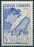 C307 - Brazilia 1953 - cat.nr.544 neuzat,perfecta stare, Nestampilat