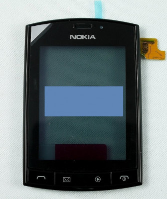 Touchscreen cu Rama Nokia Asha 303 black original foto