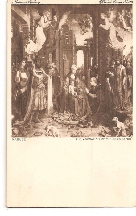 CPI (B5121) LONDRA. GALERIILE NATIONALE ENGLEZE, MABUSE - ADORATIA REGILOR, THE ADORATION OF THE KINGS, MAGILOR, NECIRCULATA
