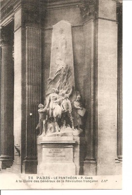 CPI (B5127) PARIS. LE PANTHEON - P.GASQ. A LA GLOIRE DE GENEREAUX DE LA REVOLUTION FRANCAIS, NECIRCULATA foto