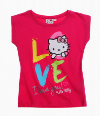 Tricou maneca scurta 4-10 ani - Hello Kitty - art 107992 corai foto