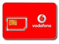 cartela sim vodafone cu credit 50 euro foto